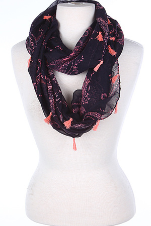 Abstract Neon Printed Infinity Scarf 5ABFSCARF2